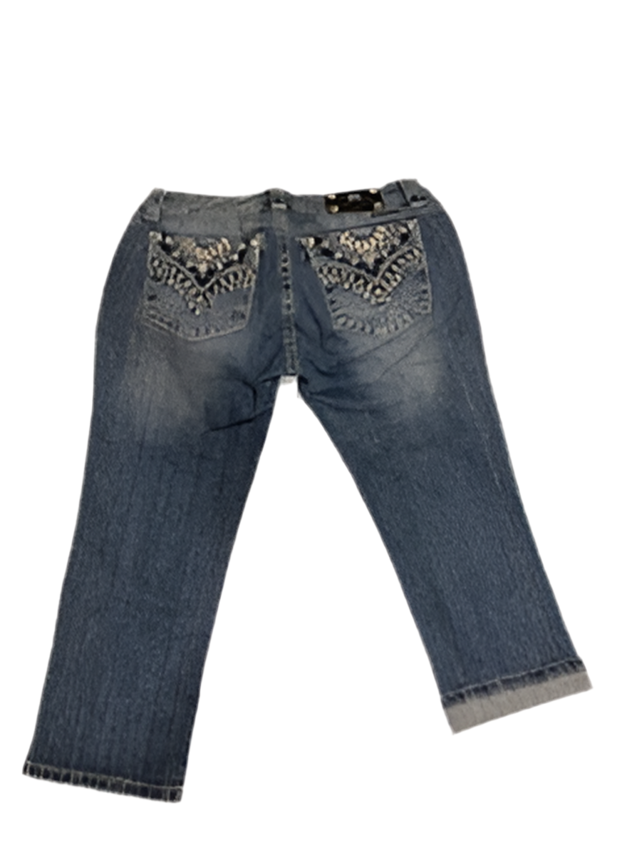 Miss Me Signature Cuff Capri