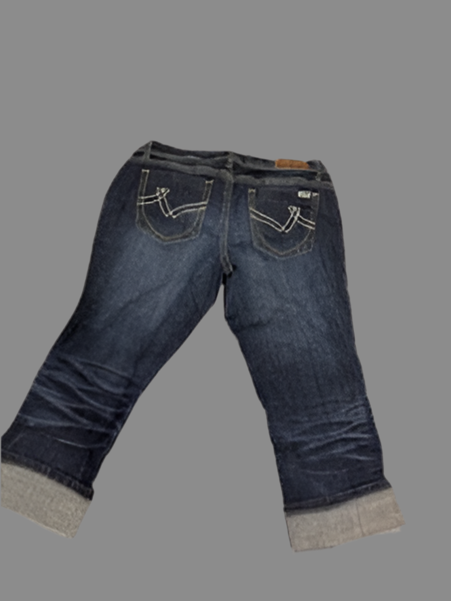 Zanadi Cuffed denim Capri