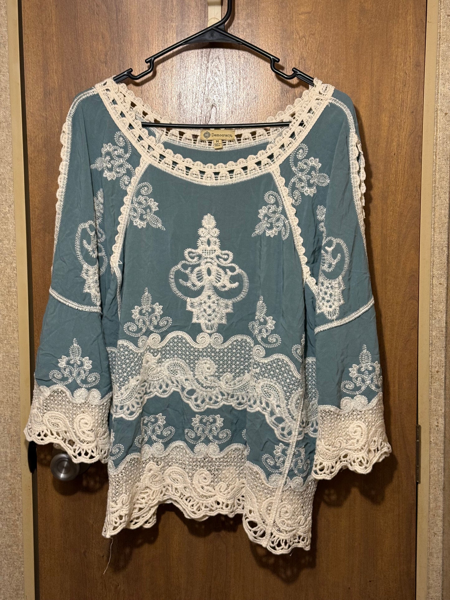 Democracy Brand Embroidered Blouse