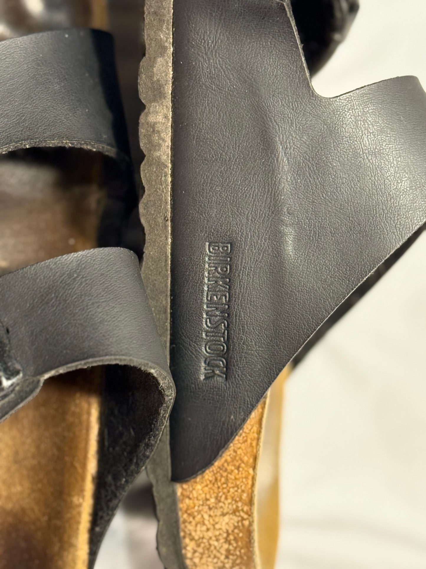 Birkenstock Black Leather Arizona style sandal