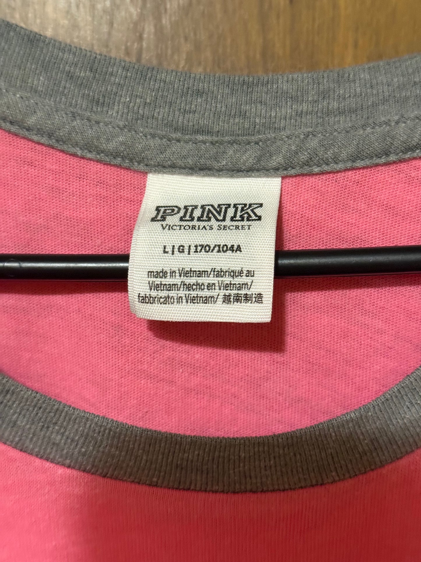 PINK by VS 3/4 sleeve Raglan style shirt
