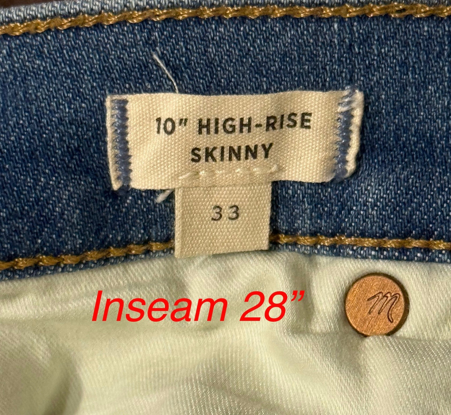 Madewell High Rise skinny