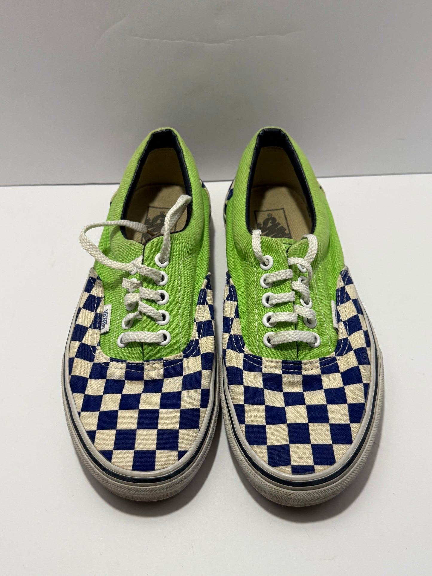 Vans Royal Blue Grid and Neon Green