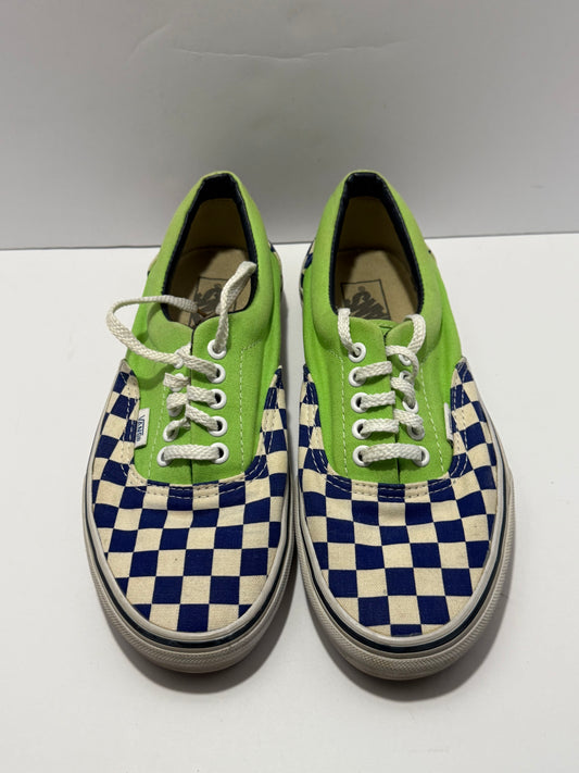 Vans Royal Blue Grid and Neon Green