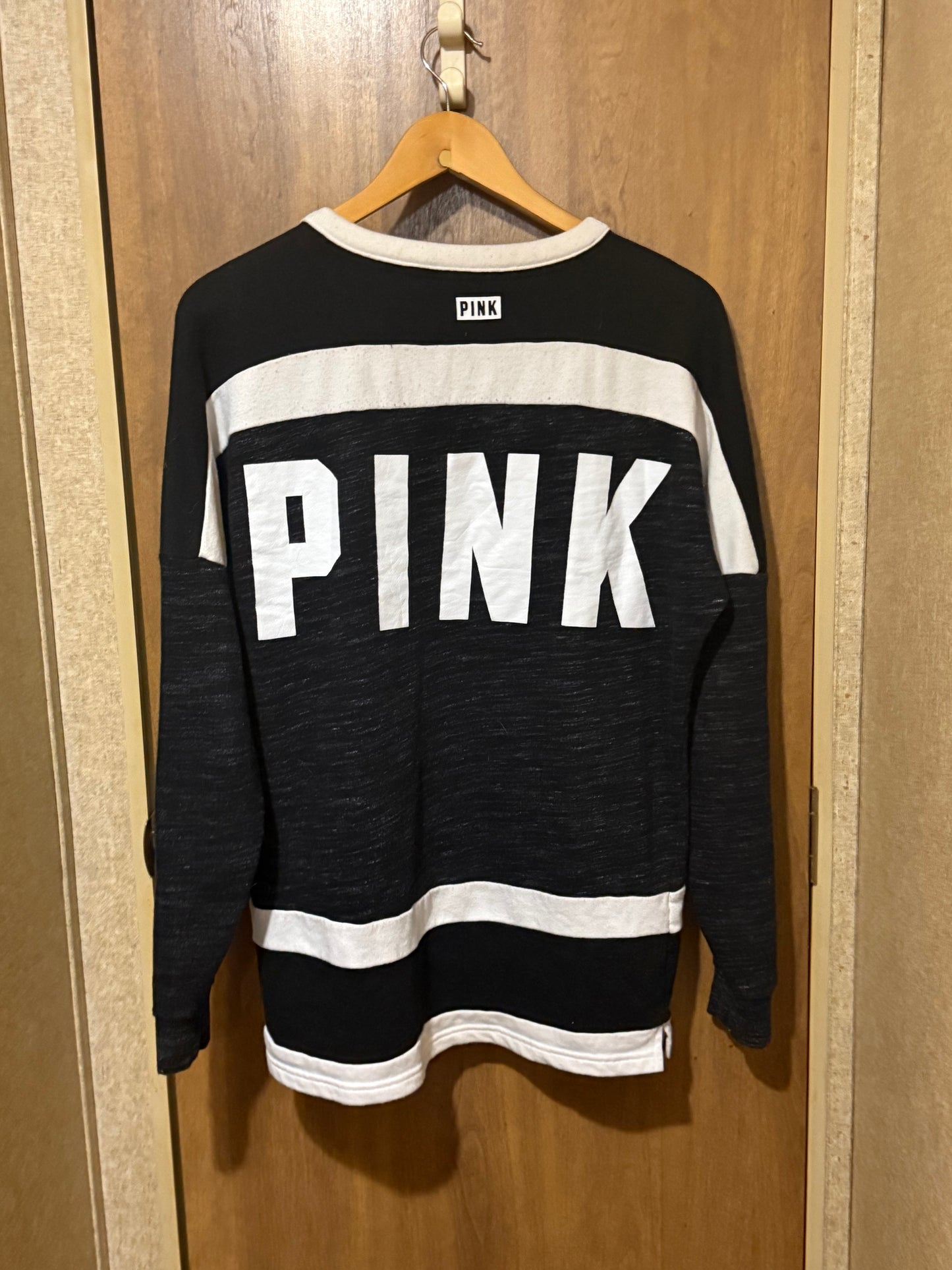 PINK Lace Up varsity crew