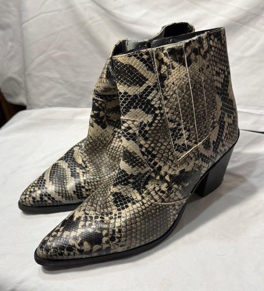 Blondo Snakeskin Print Waterproof Booties