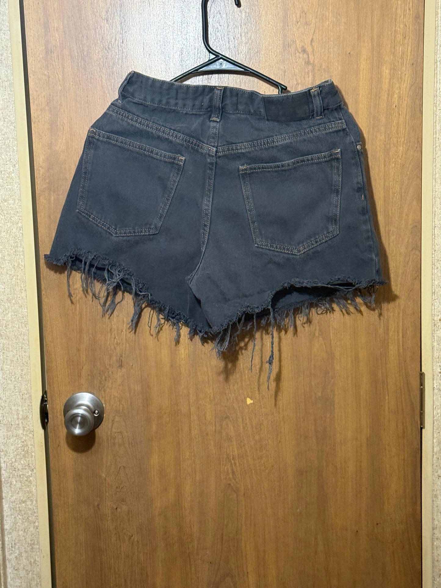 Cotton:On Black Frayed Denim Shorts