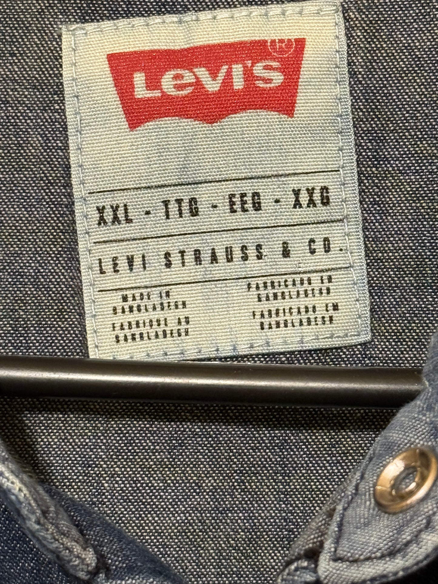 Men’s Levi pearl snap Denim L/s shirt