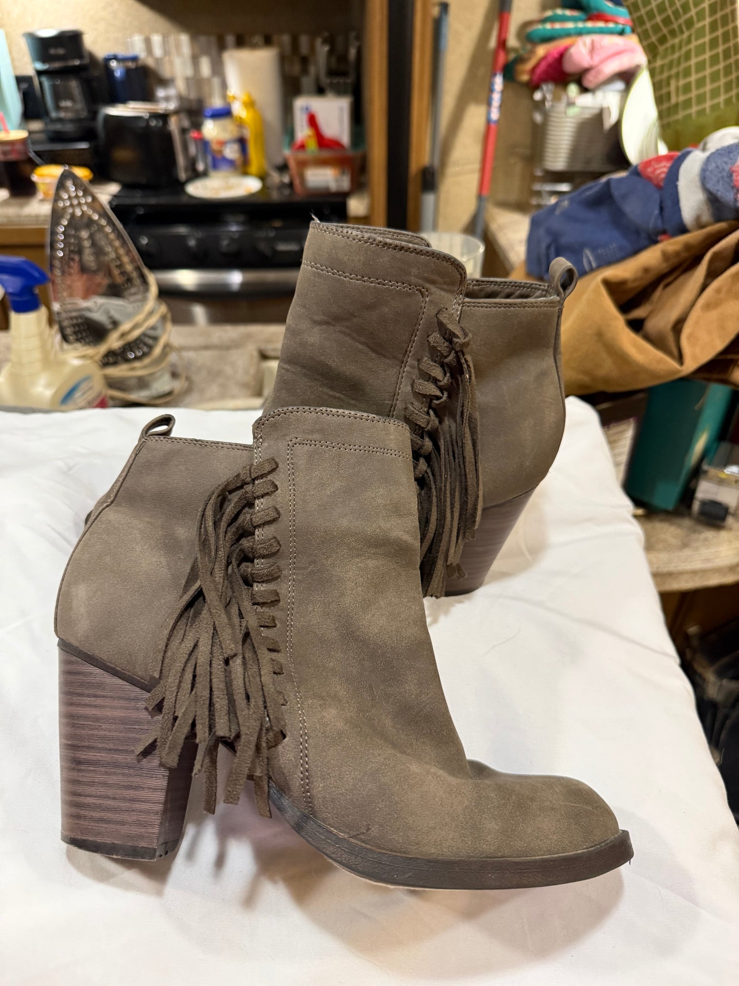 Sugar Brand Ankle Boots with Fringe