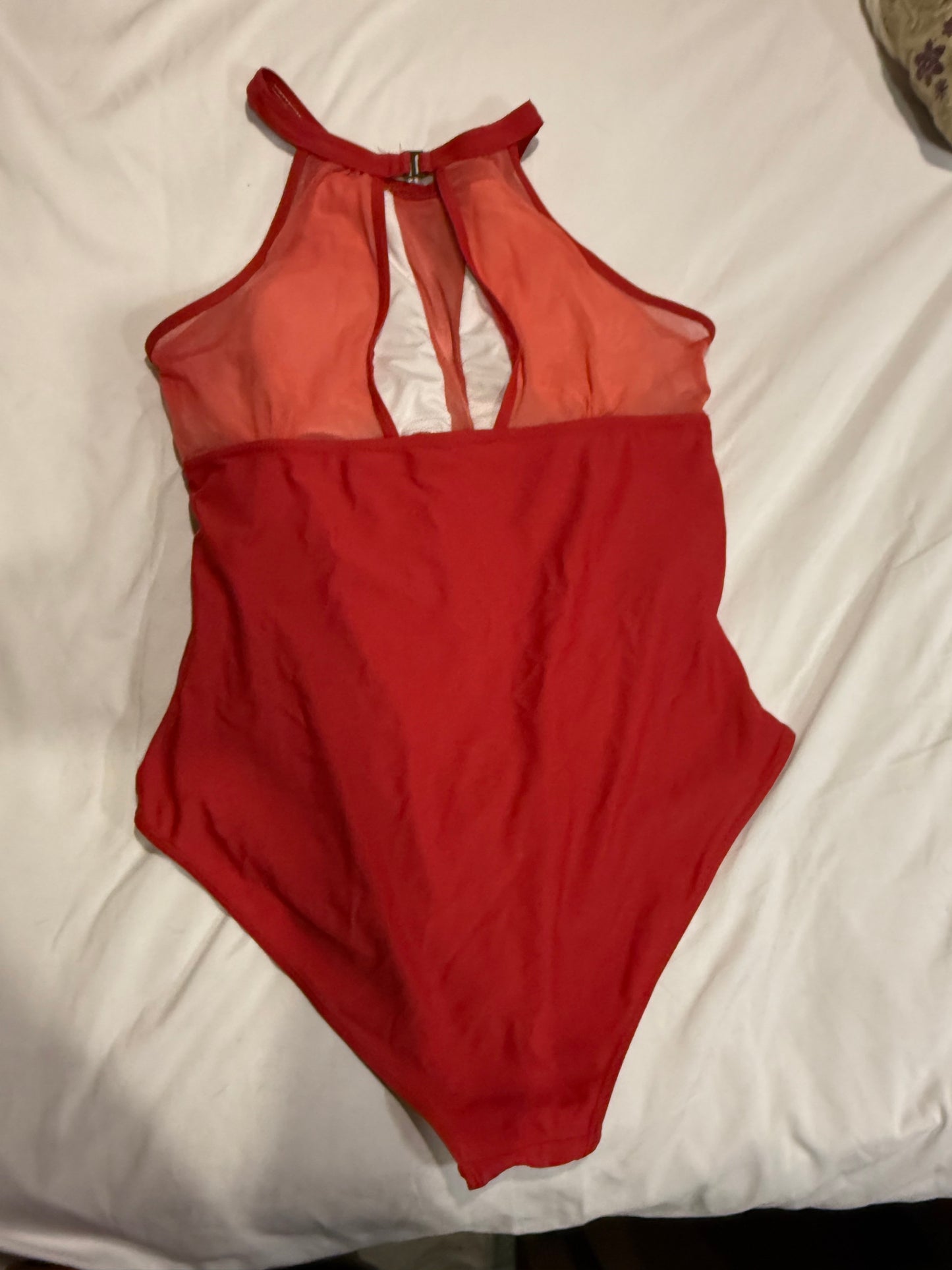 Halter style Ruched one piece swimsuit