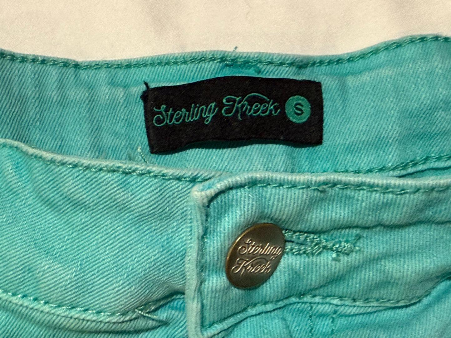 Sterling Knox Aqua Colored Denim shorts