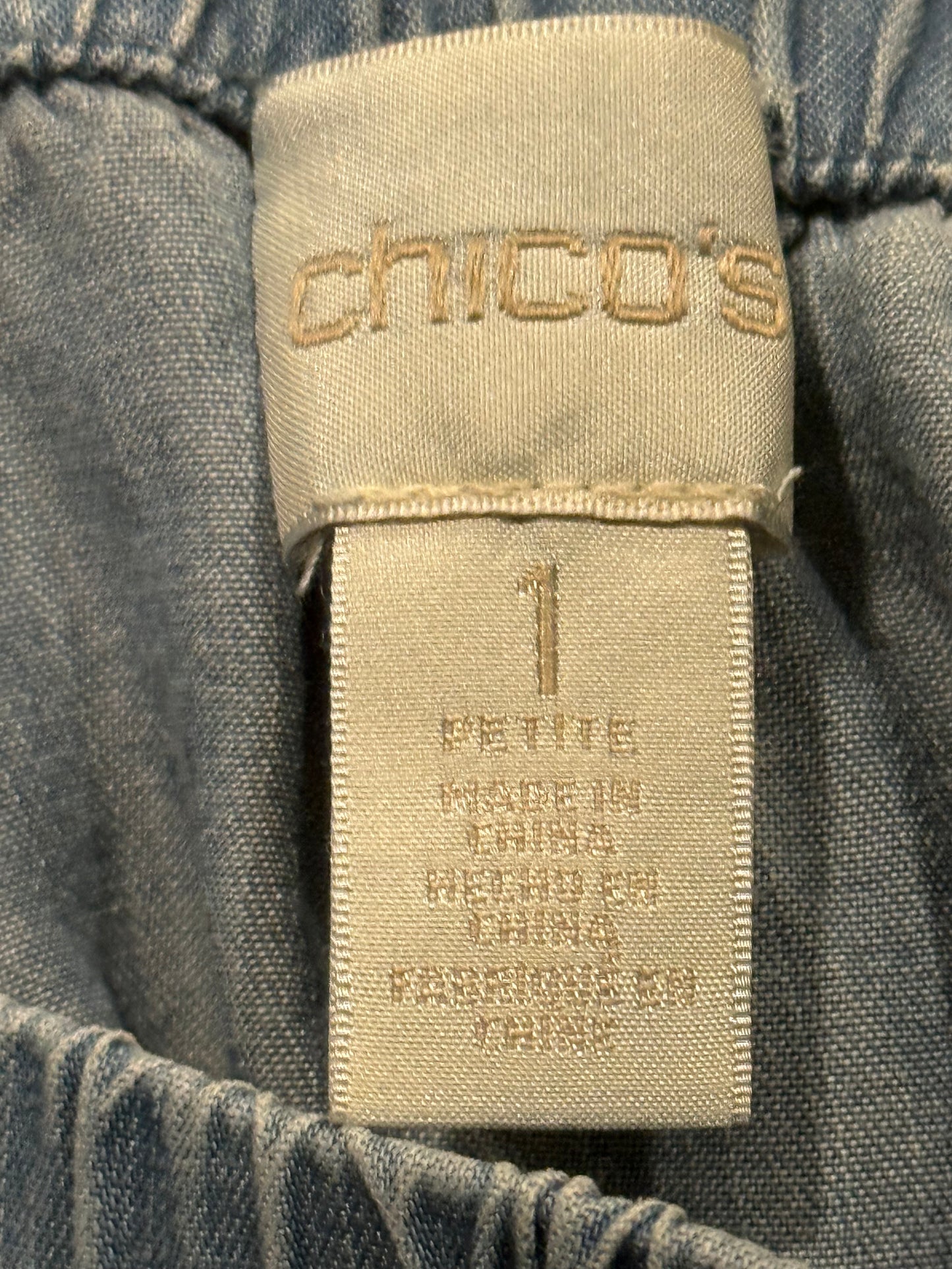 Chicos Chambray off the shoulder shirt dress