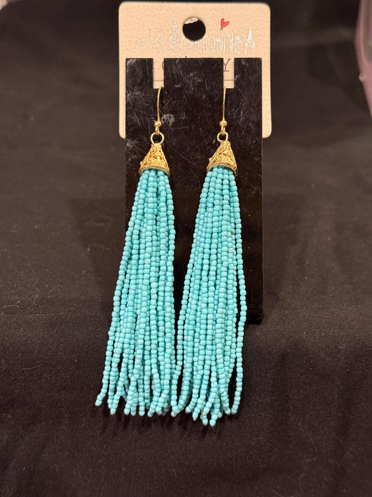 Turquoise Beaded Earrings