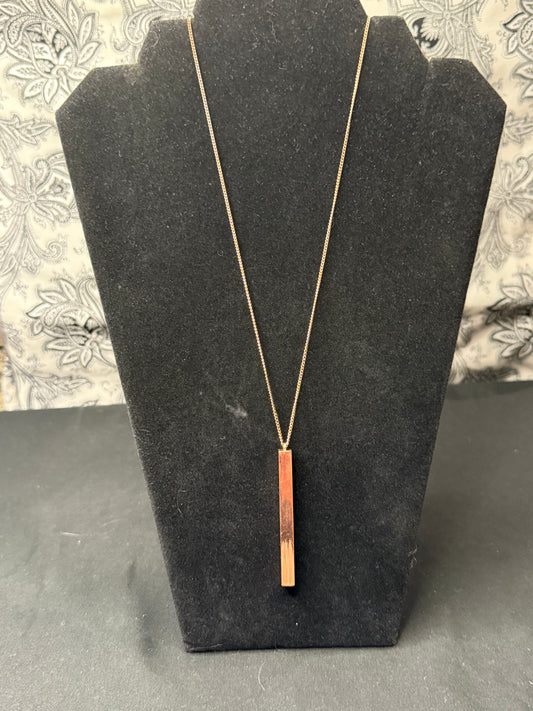4 Sided Vertical Bar Necklace that you can have customized with a name or whatever if you purchase