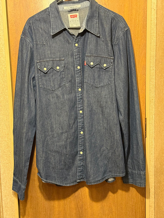 Men’s Levi pearl snap Denim L/s shirt