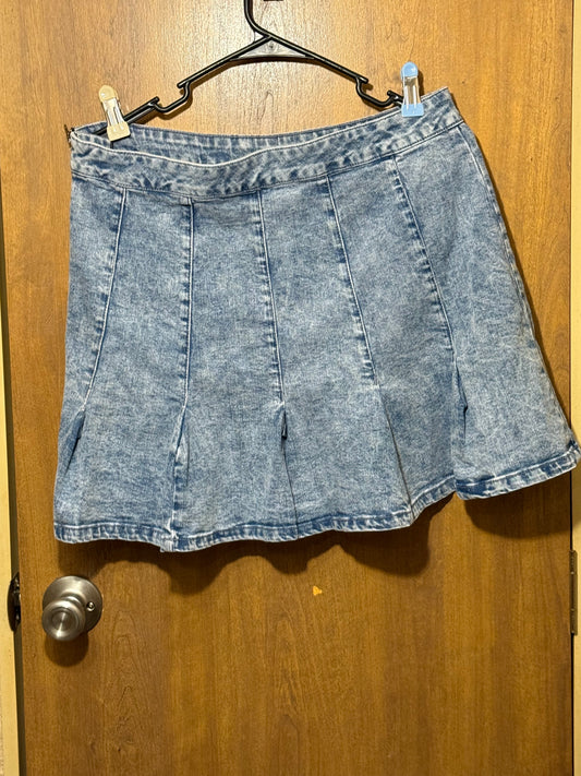 Flared Denim Skirt