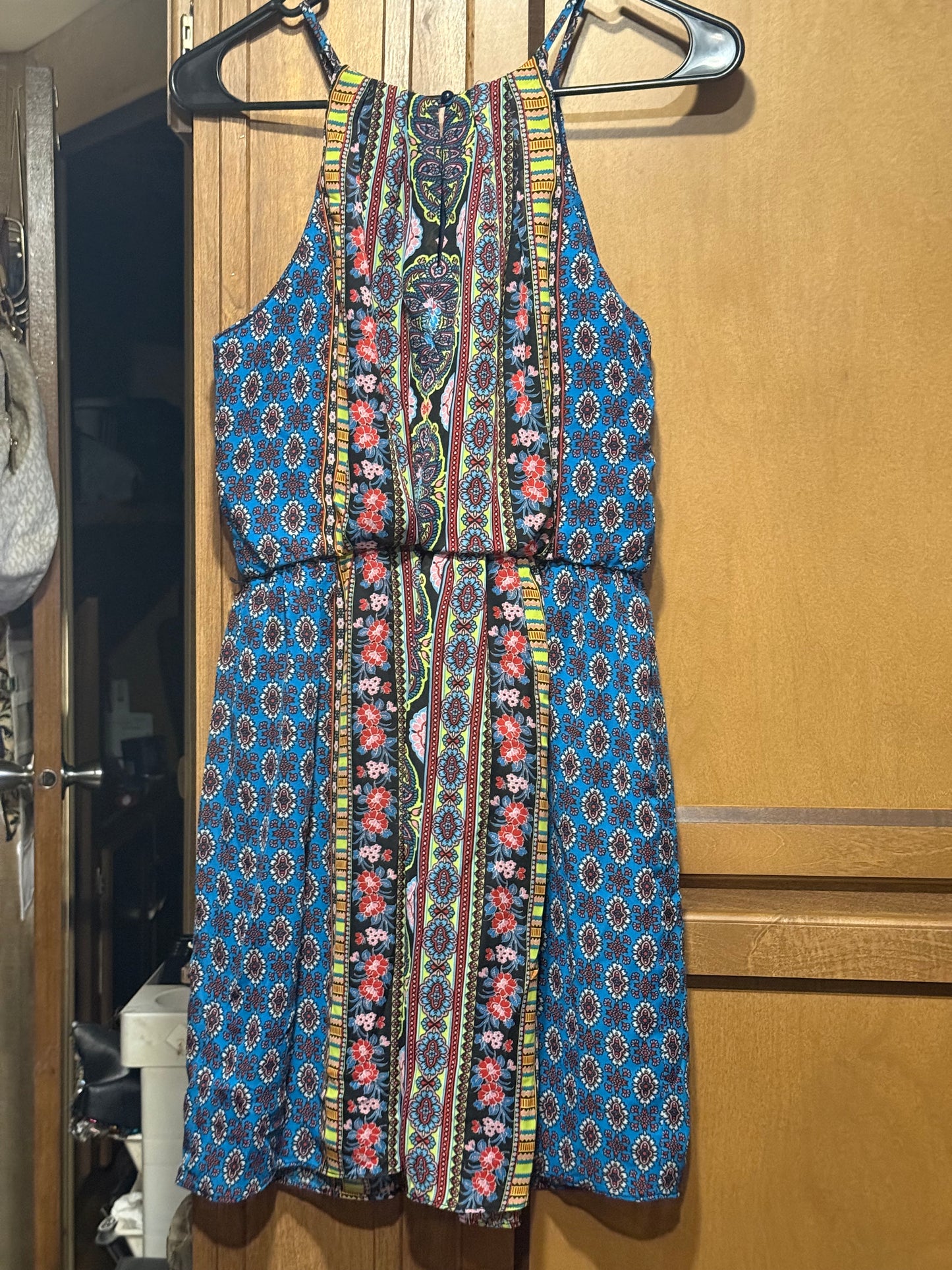 By&By Halter style Blue Floral Dress