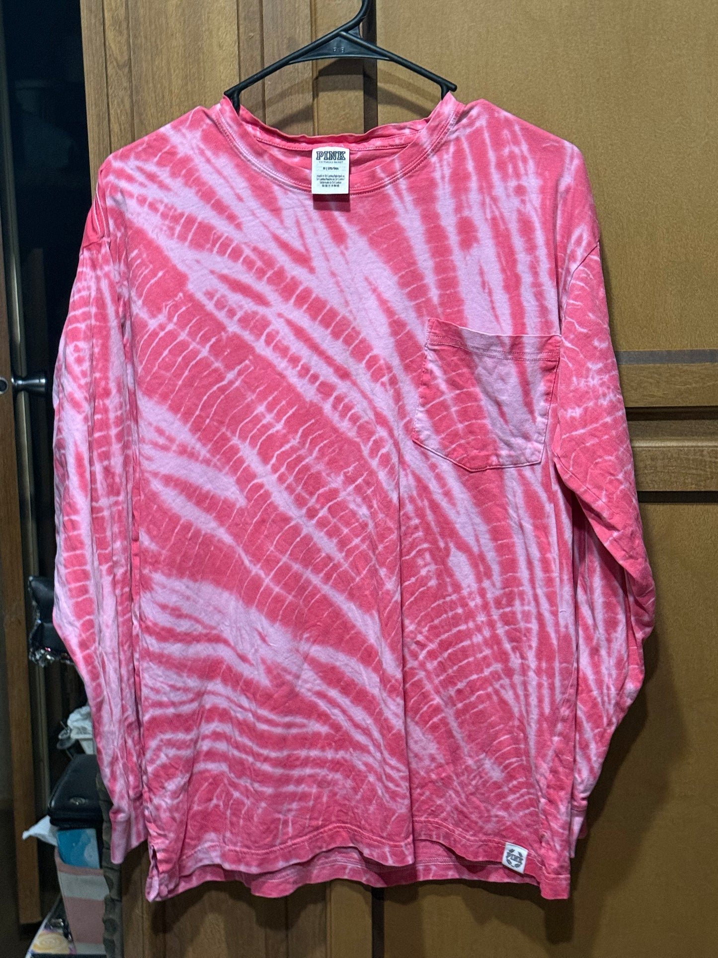 PINK by VS long sleeve tie-dye tee