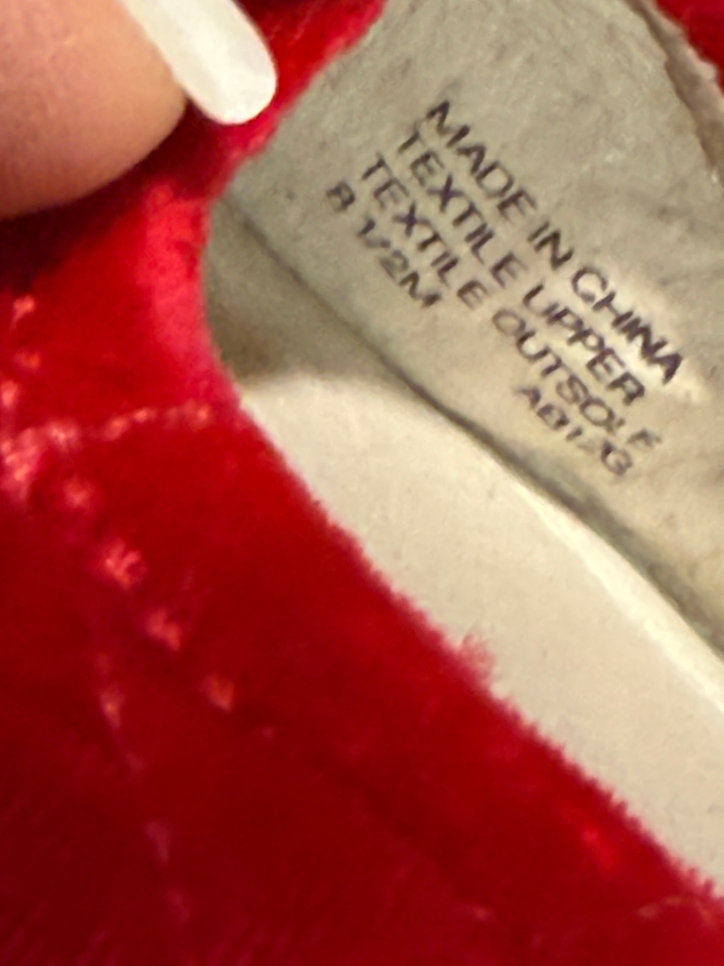 Michael Kors Red Velvet Ballet Flats