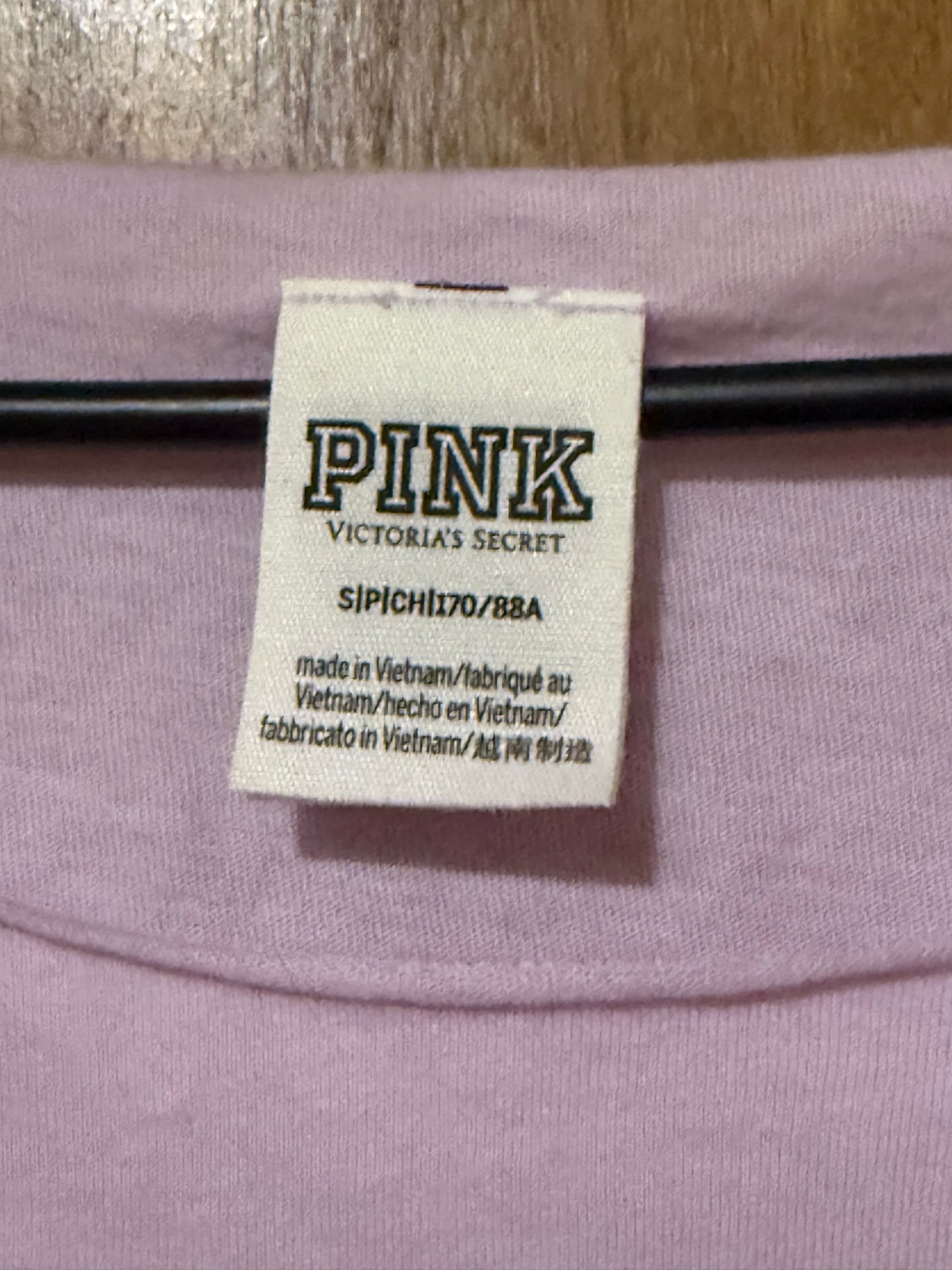 PINK by VS Cropped off the shoulder long sleeve tee