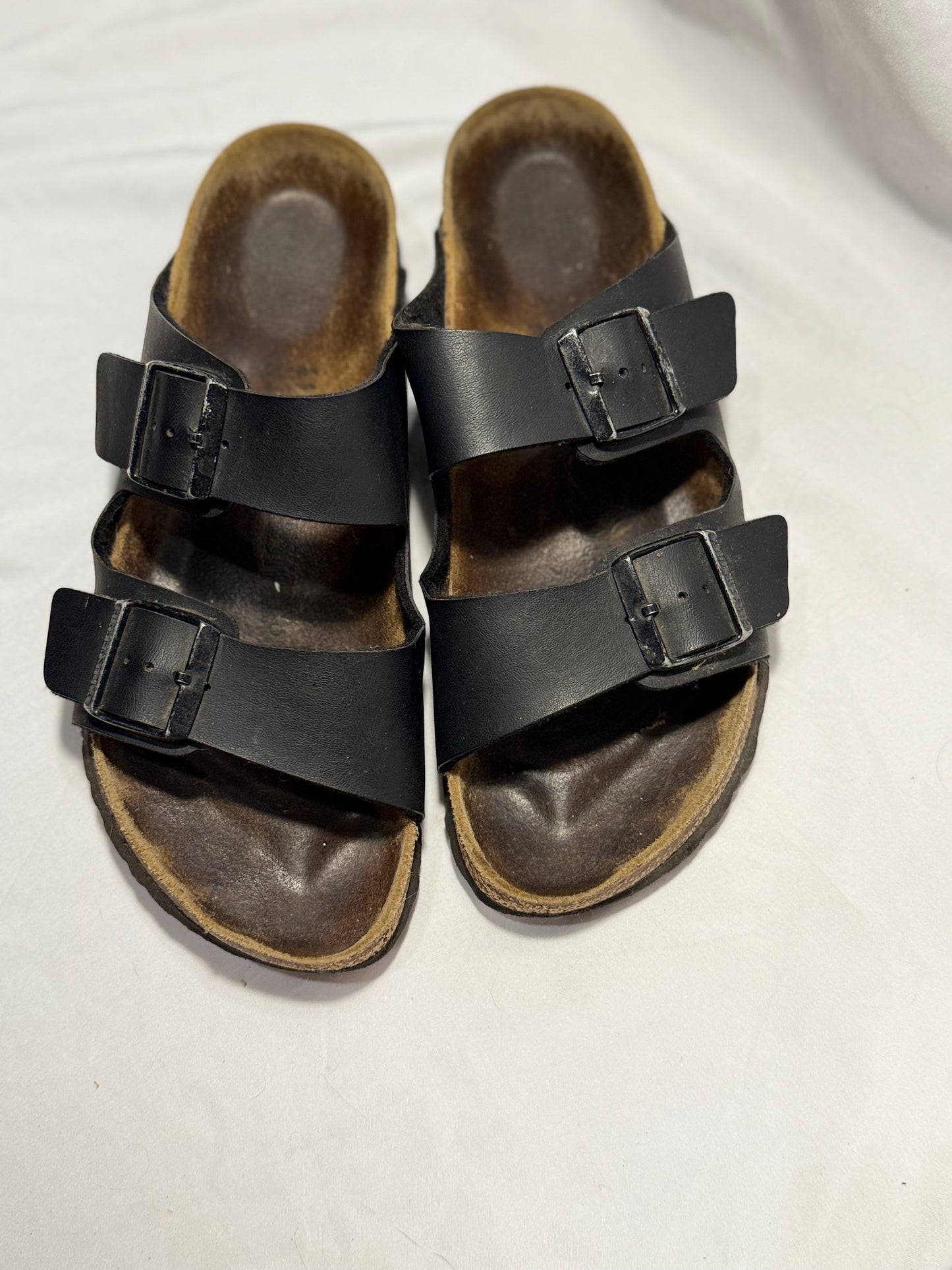 Birkenstock Black Leather Arizona style sandal